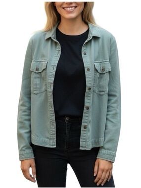 The Great X Revolve Oversized Snap Button Up Shirt Shacket Size 3 (US 8)